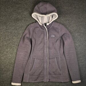 The North Face Women's Purple Fleece Zip Hoodie Jacket Outdoor Cozy Warm Size XS